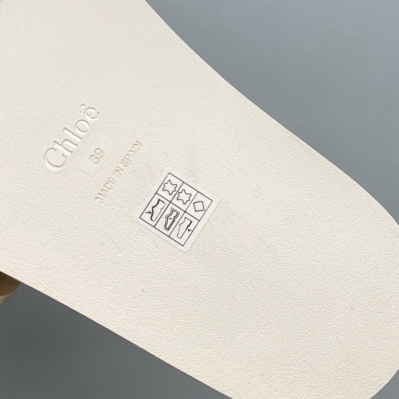 Chloe Rebecca Leather Slide Sandals size 39 - Picture 15 of 15